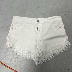 Elan White Denim Jean Shorts - Excellent Condition - Size Large - Stretch Shorts